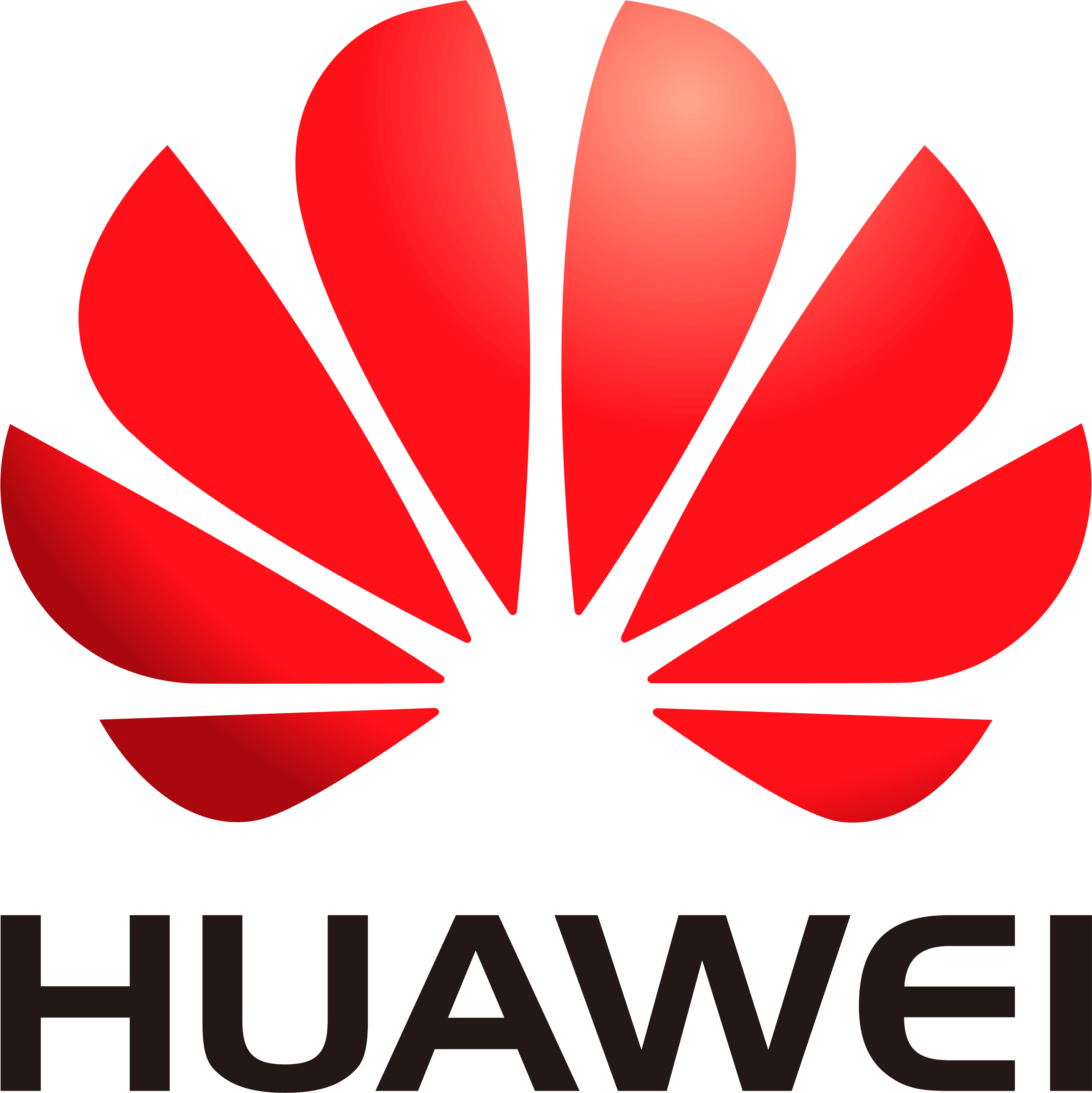 Huawei Logo Red Flower Design