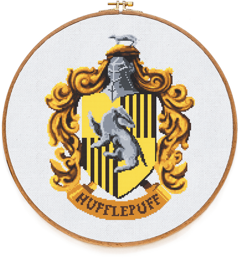 Hufflepuff Crest Cross Stitch Kit By Stitchering , - Harry Potter Hufflepuff Png, Transparent Png PNG with transparent background