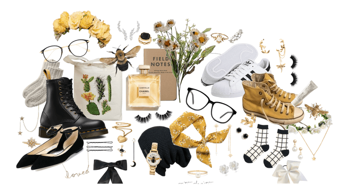 Hufflepuff Inspired Fashion Collage