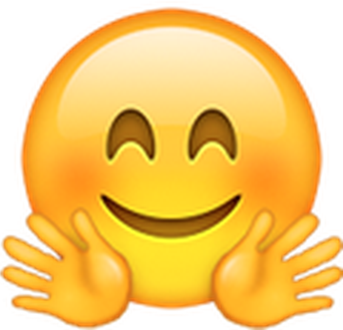 Hand Emoji Clipart 100 Percent - Smile Emoji With Hands, HD Png Download PNG with transparent background
