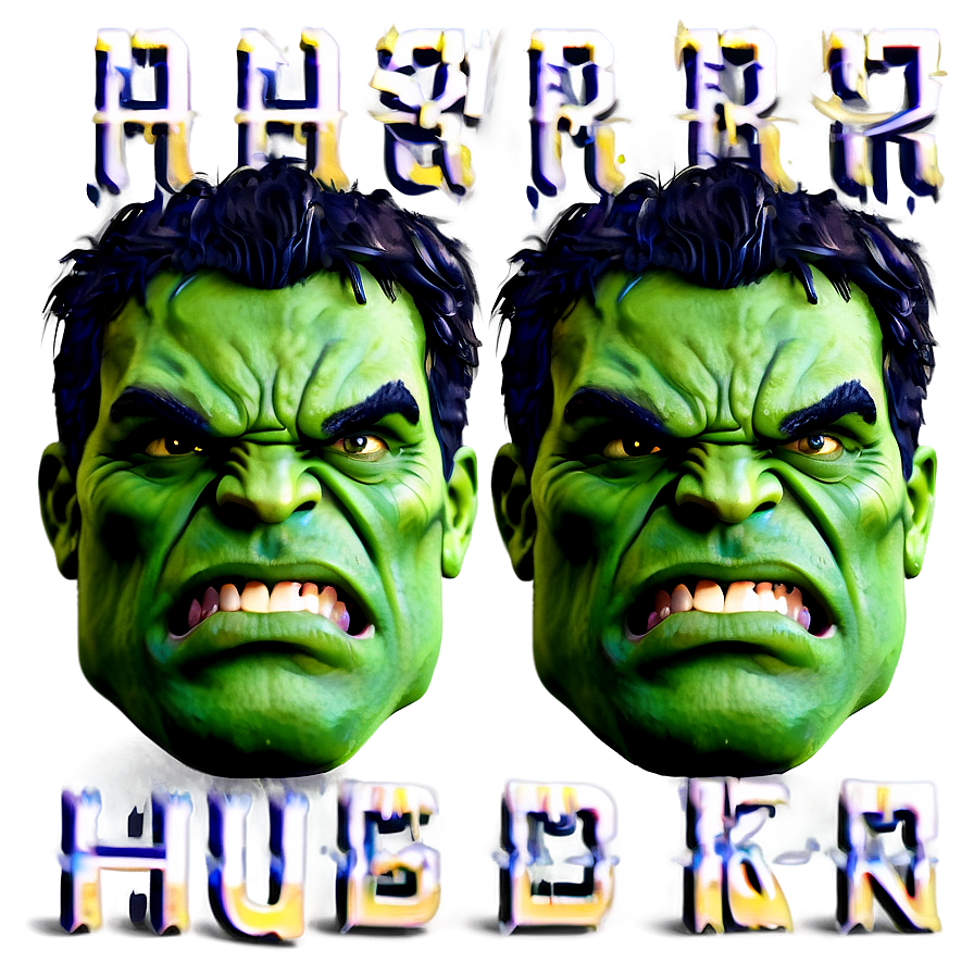 Hulk Face Illustration Png Hed