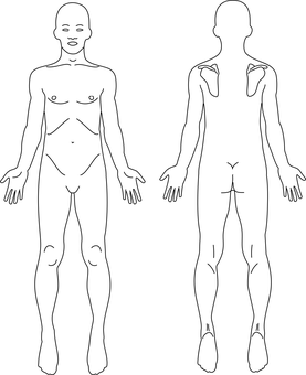 Human Anatomy Black Background PNG with transparent background