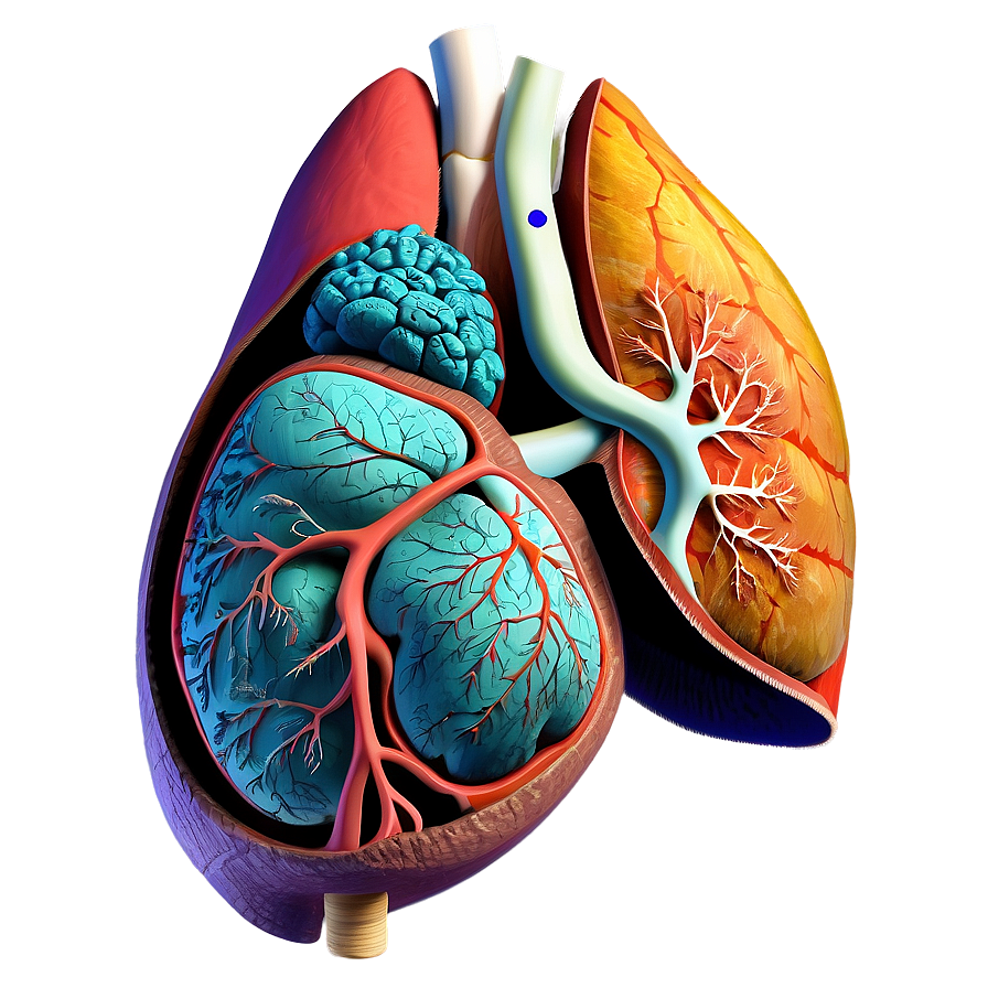 Human Lungs Anatomy PNG 9 PNG with transparent background