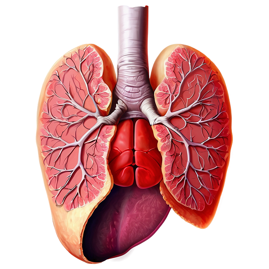 Human Lungs Anatomy PNG qfm PNG with transparent background
