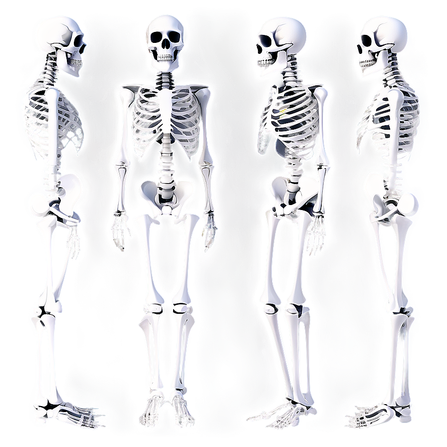 Human Skeleton In Dynamic Poses Png 06262024