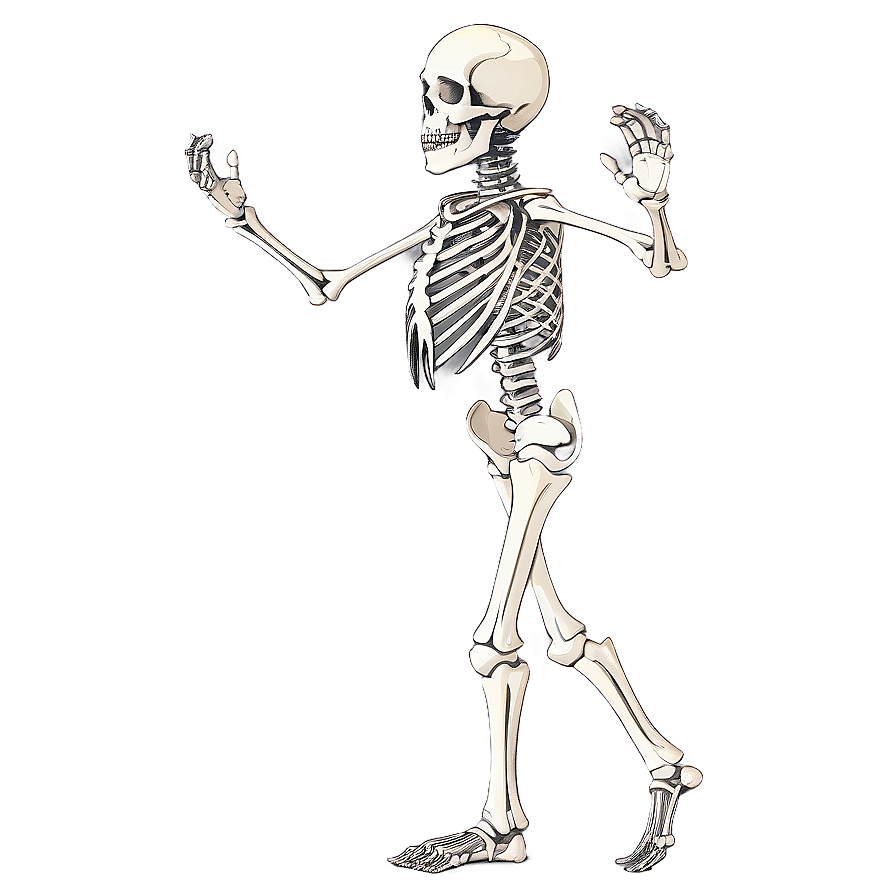 Human Skeleton In Dynamic Poses Png 06262024