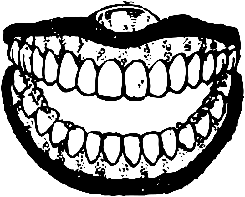 Teeth Black And White Png , Png Download - Black And White Teeth, Transparent Png PNG with transparent background