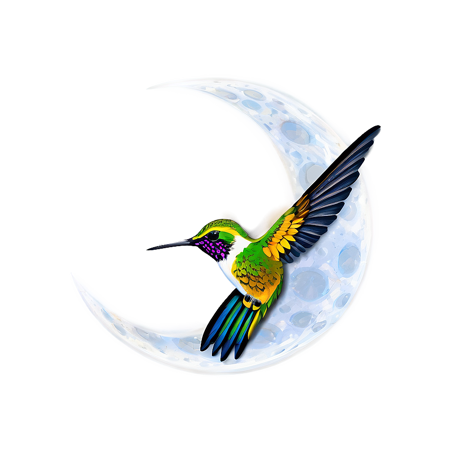 Hummingbird And Moon Png Xkd75