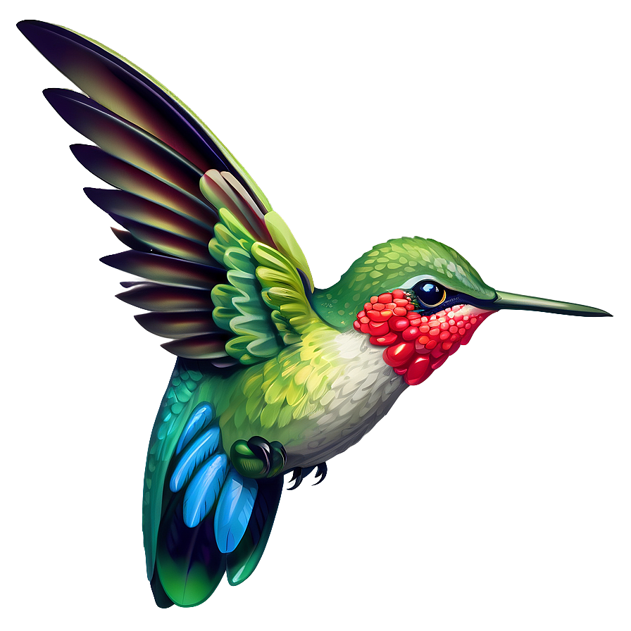 Hummingbird Illustration PNG 05212024 PNG with transparent background