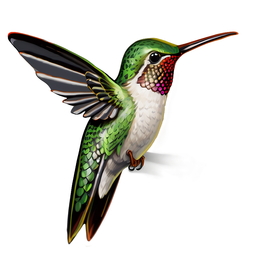 Hummingbird Illustration PNG srf15 PNG with transparent background