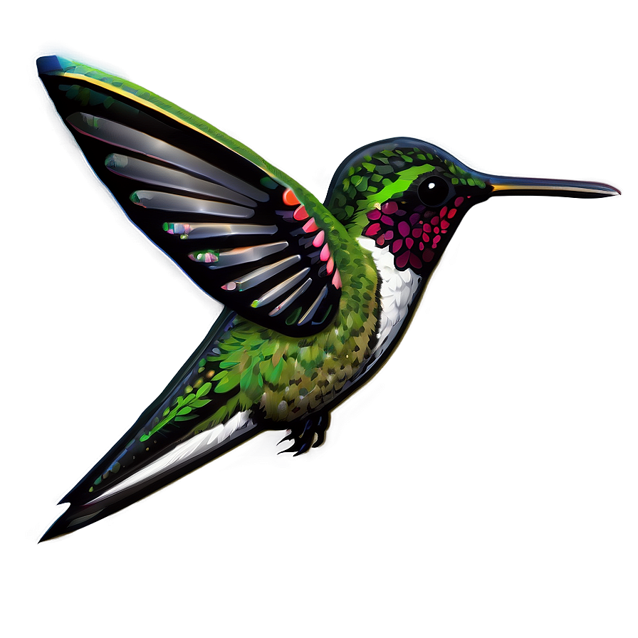 Hummingbird In Garden Png Qvt