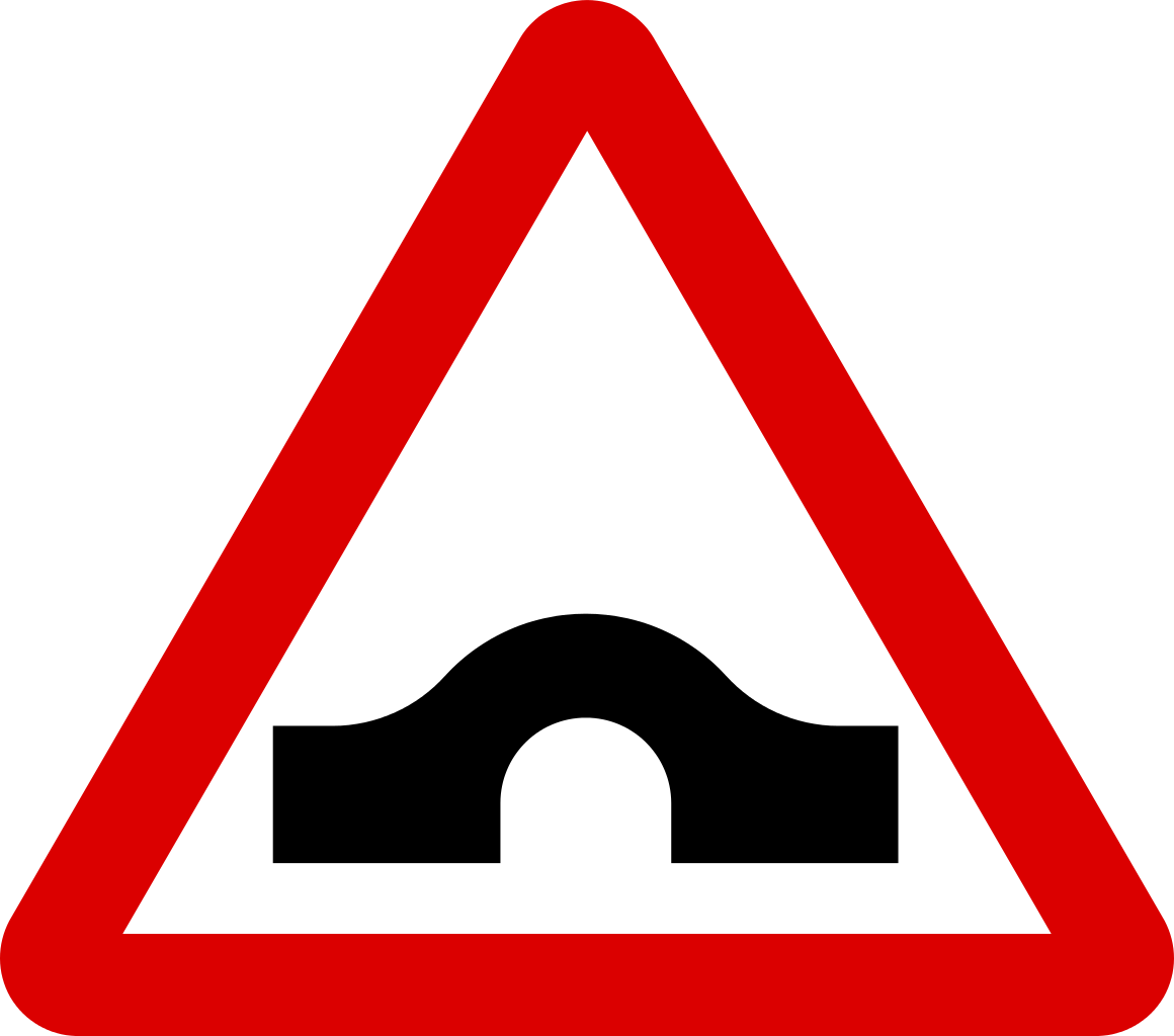 Hump Bridge Road Sign