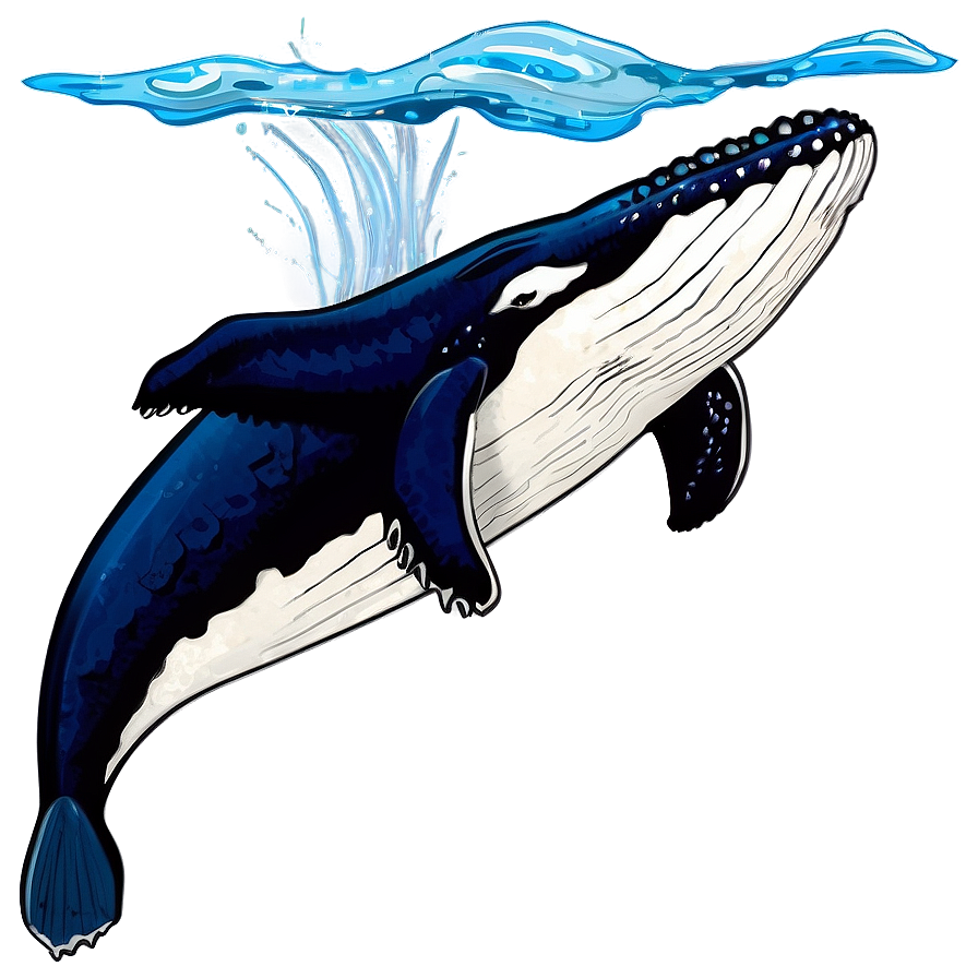 Humpback Whale Illustration Png Rtc