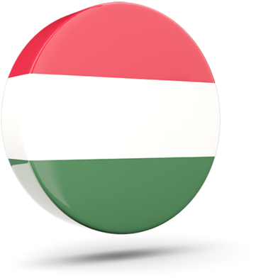 Hungarian_ Flag_ Button_3 D_ Render