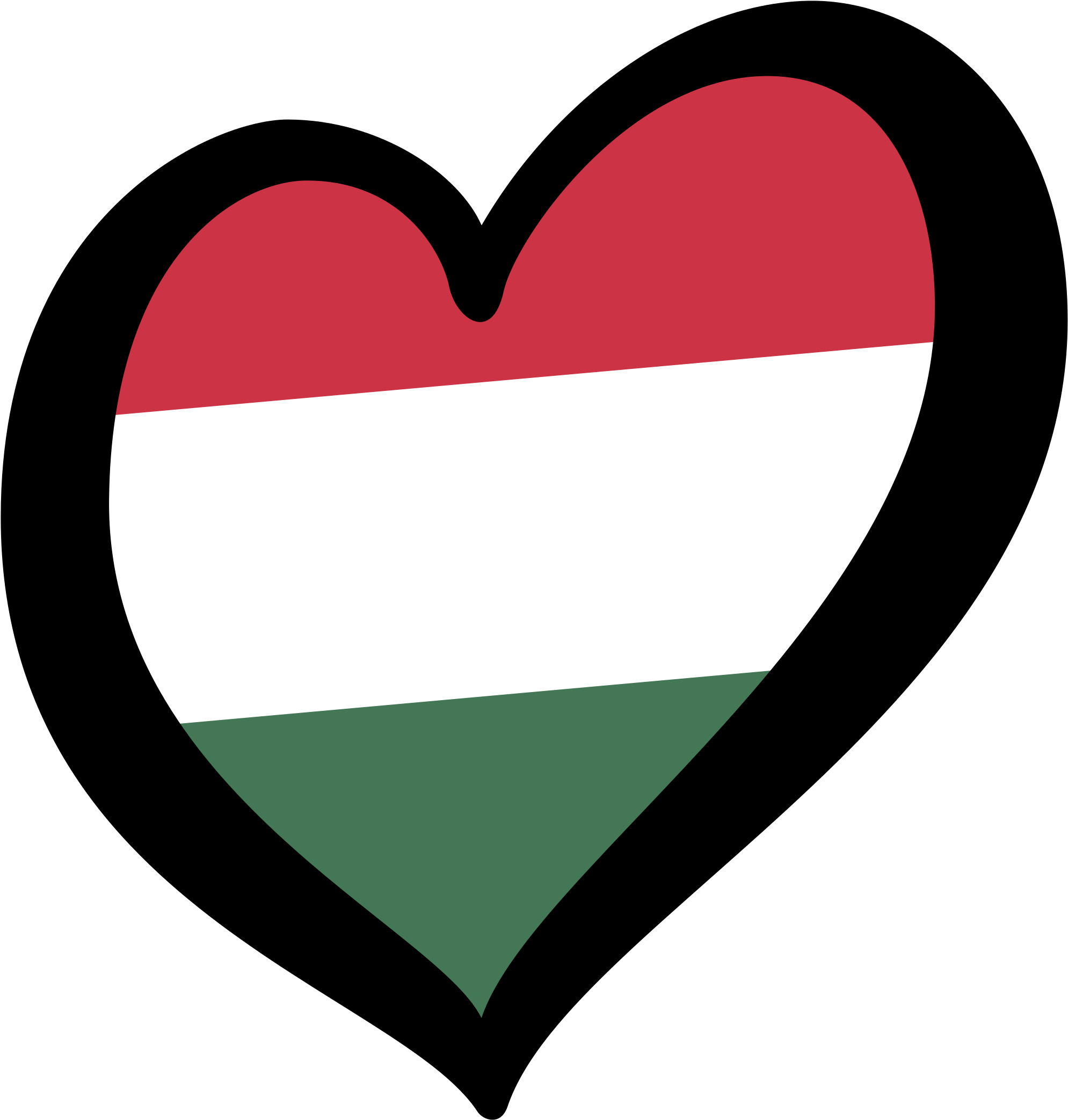 Hungarian Heart Flag Graphic