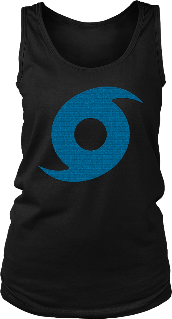 Red Hurricane Symbol T-shirt Storm Warning Tornado - Active Tank, HD Png Download PNG with transparent background