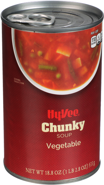 Hy Vee Chunky Vegetable Soup Can