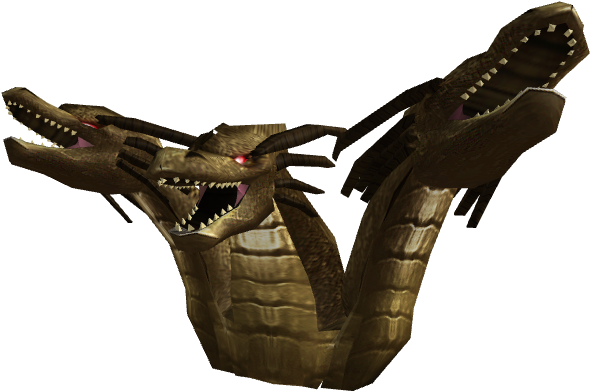 Hydra Headed Dragon Roblox Asset PNG with transparent background