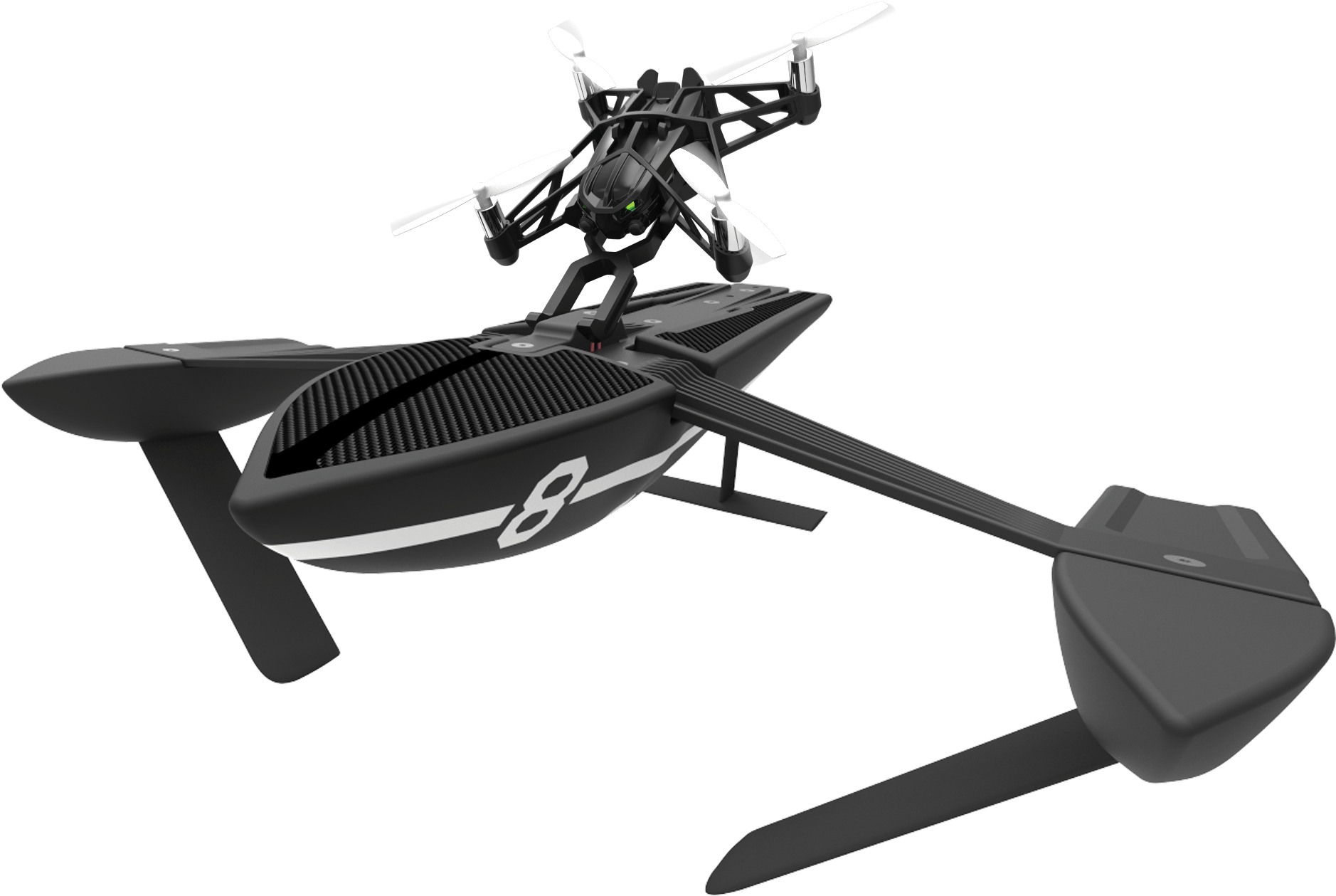 The Hydrofoil Takes Parrot's Minidrone Onto The Water - Parrot Mini Hydrofoil Drone PNG with transparent background