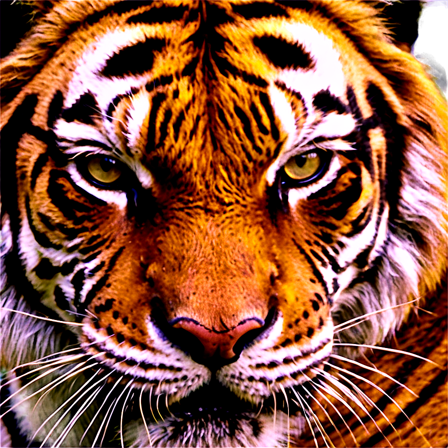 Hyper-realistic Tiger Face Png 06252024