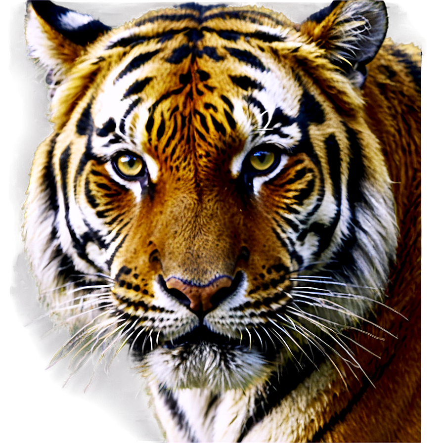 Hyper-realistic Tiger Face Png Uhp32