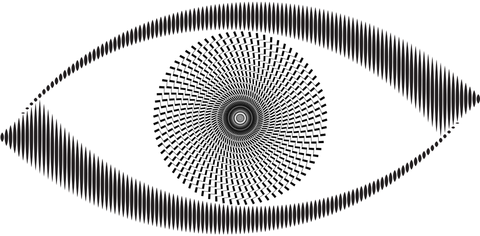 Hypnotic eye illusion PNG image with a transparent background, free high-resolution download