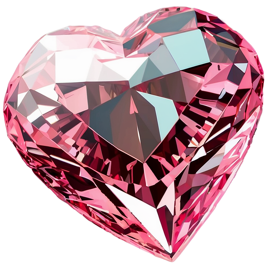 Hypnotic Pink Diamond Heart Illustration Png 43