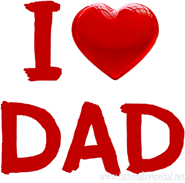 I Love Dad Heart Graphic PNG with transparent background
