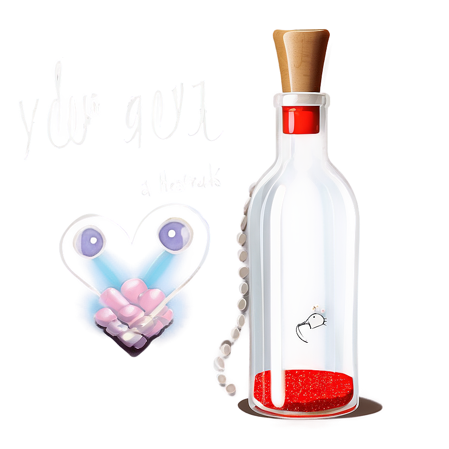 I Love You Message In A Bottle Png Njh80