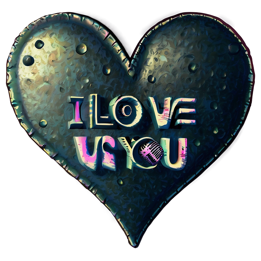 I Love You Vintage Letter PNG 58 PNG with transparent background