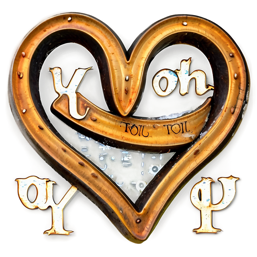 I Love You Vintage Letter Png 85