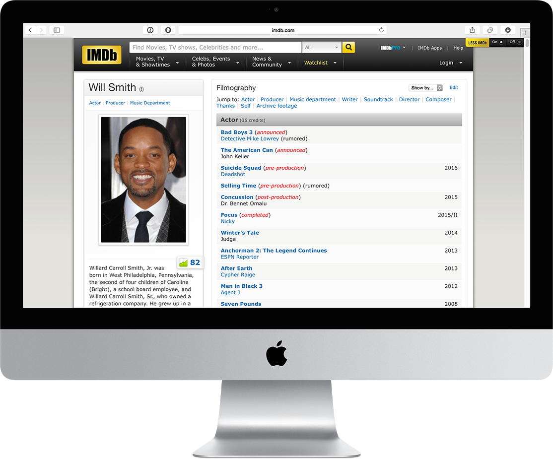 Lessimdb On The Mac - Imdb Profile PNG image with a transparent background, free high-resolution download