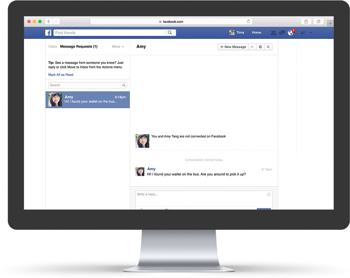 I Mac Facebook Messaging Screen