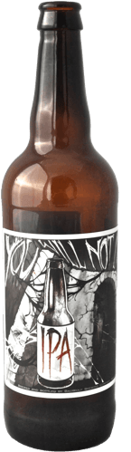 I P A Beer Bottle Artistic Label PNG image with a transparent background, free high-resolution download