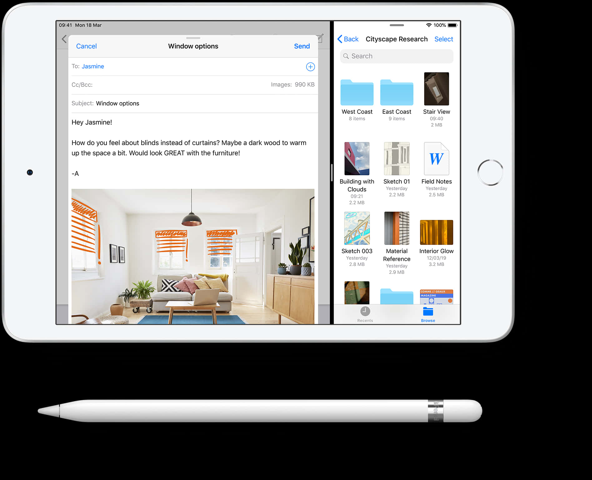 I Pad Email Interior Design Concept