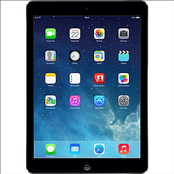 i Pad Home Screen Display PNG with transparent background