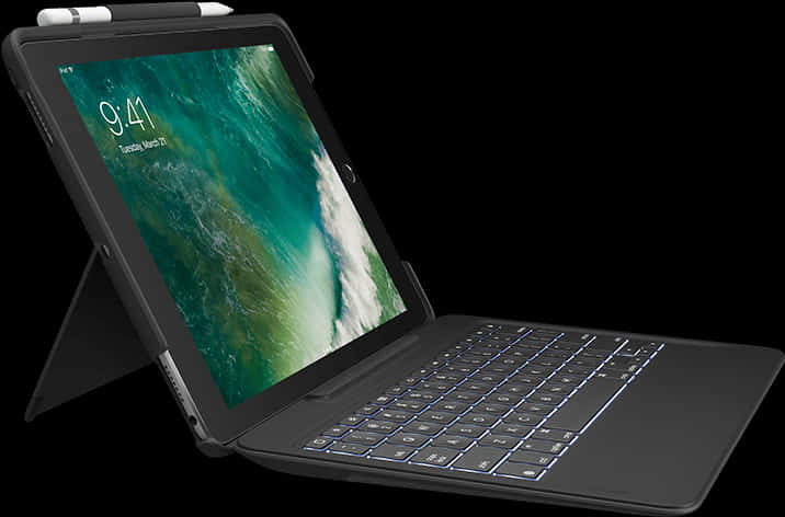 i Padwith Keyboard Caseand Stylus PNG with transparent background