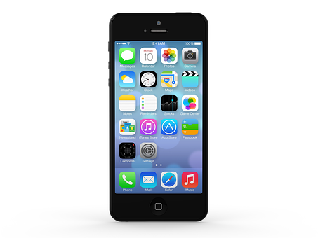 i Phone Home Screen Display PNG with transparent background
