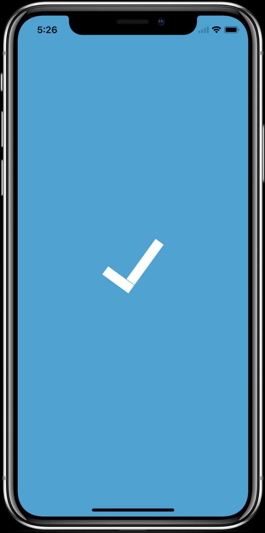 i Phone12 Checkmark Screen PNG with transparent background
