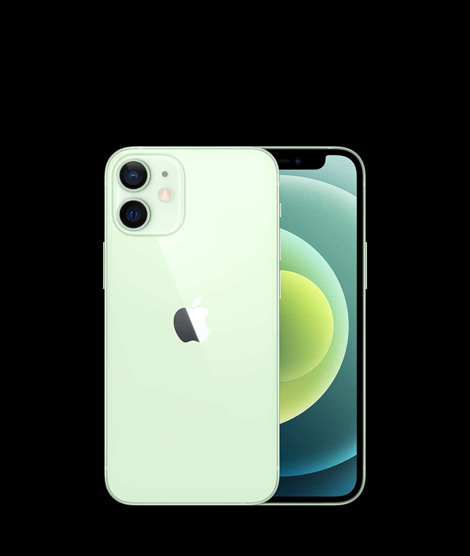 i Phone12 Green Model Presentation PNG with transparent background