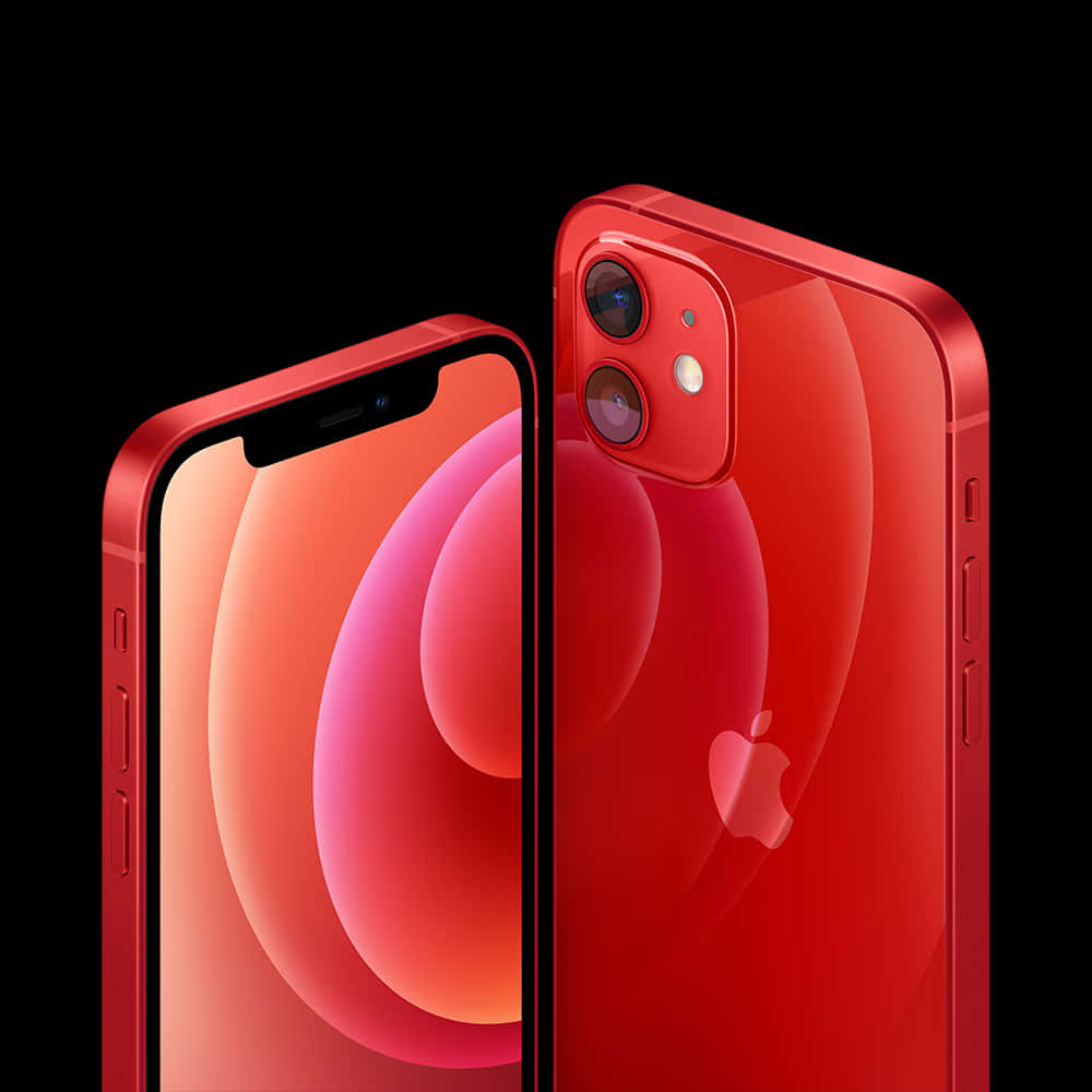 i Phone12 Red Product Showcase PNG with transparent background