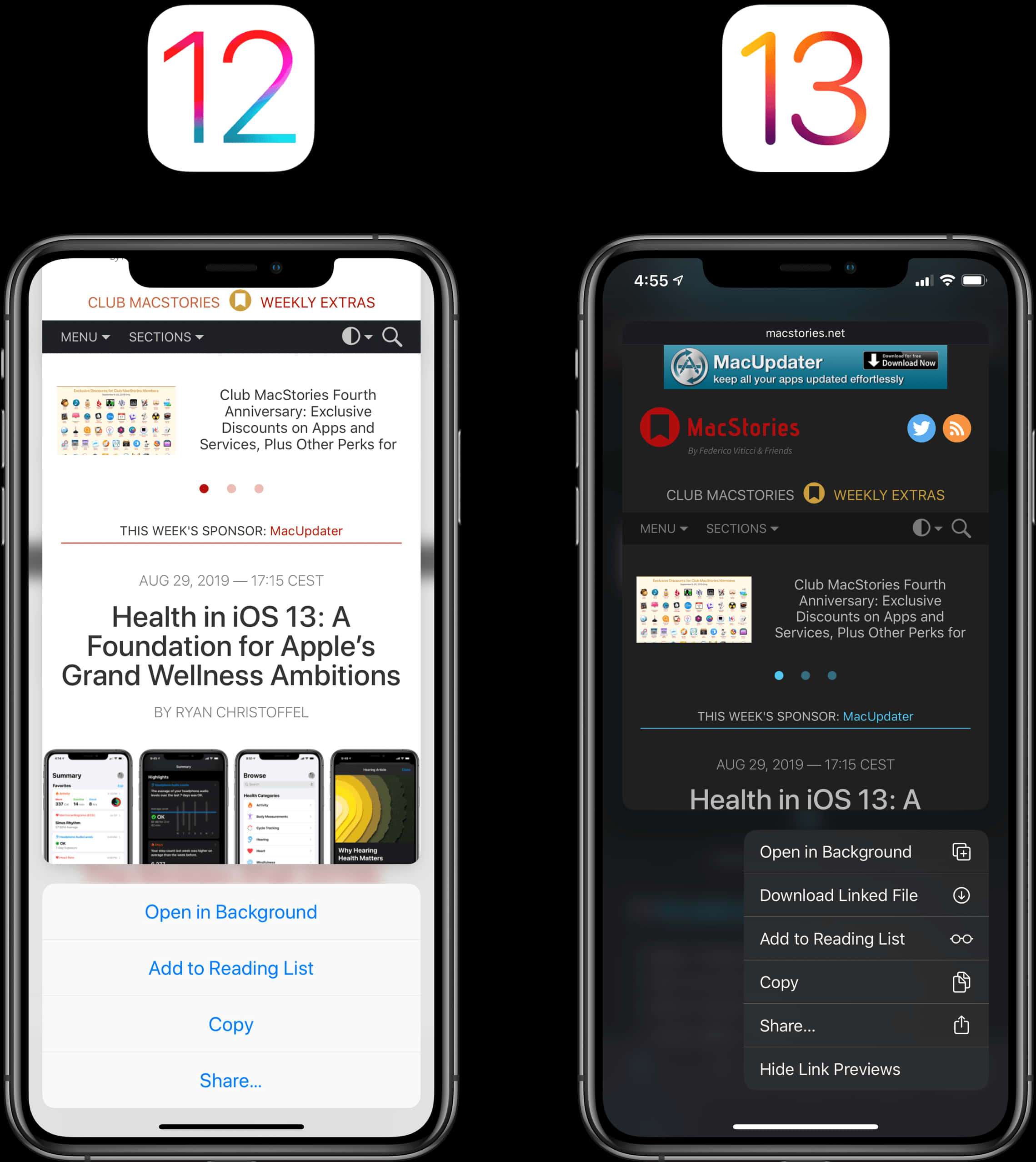 i Phone12and13 Comparison PNG with transparent background