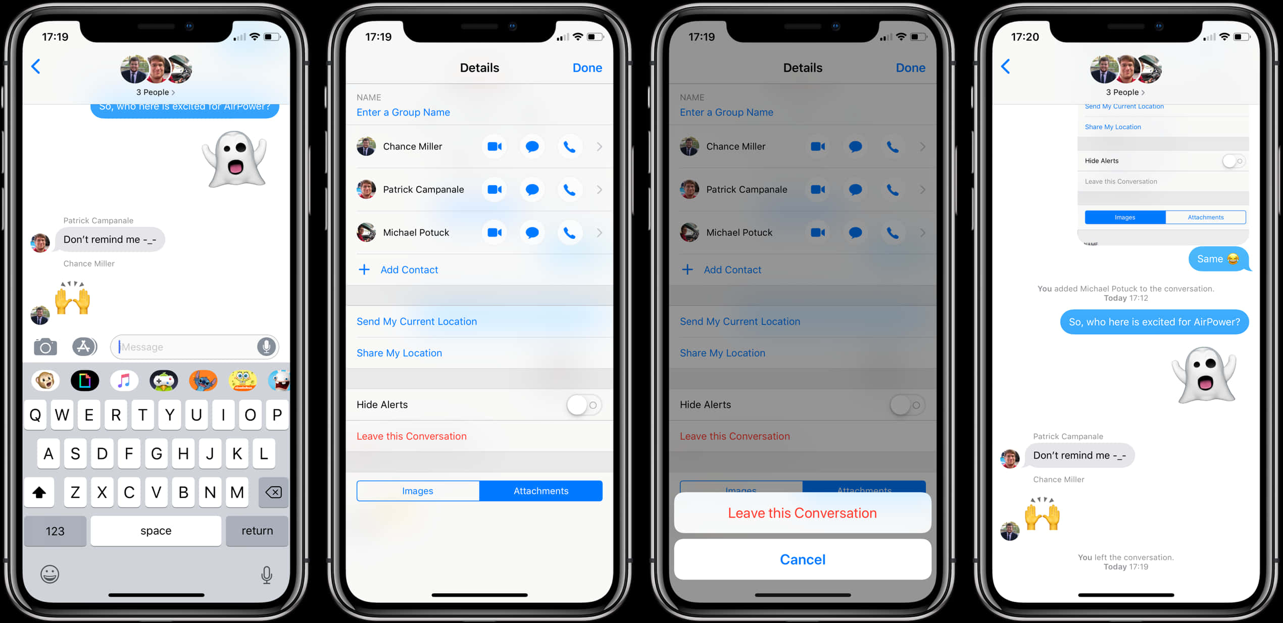 i Phone12i Message Group Chat Features PNG with transparent background