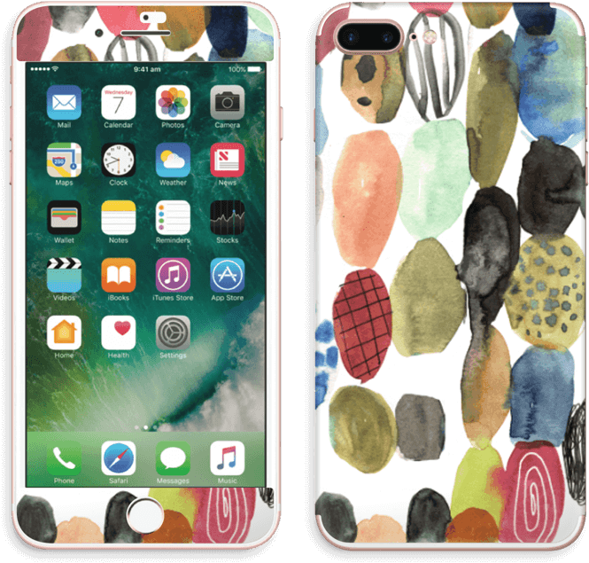 I Phonewith Colorful Abstract Case