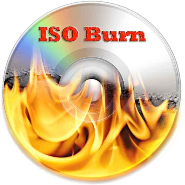 I S O Burn C D Graphic PNG with transparent background