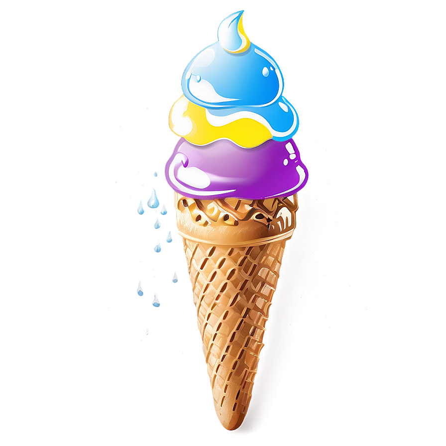 Ice Cream Cone Drip Png Ilq