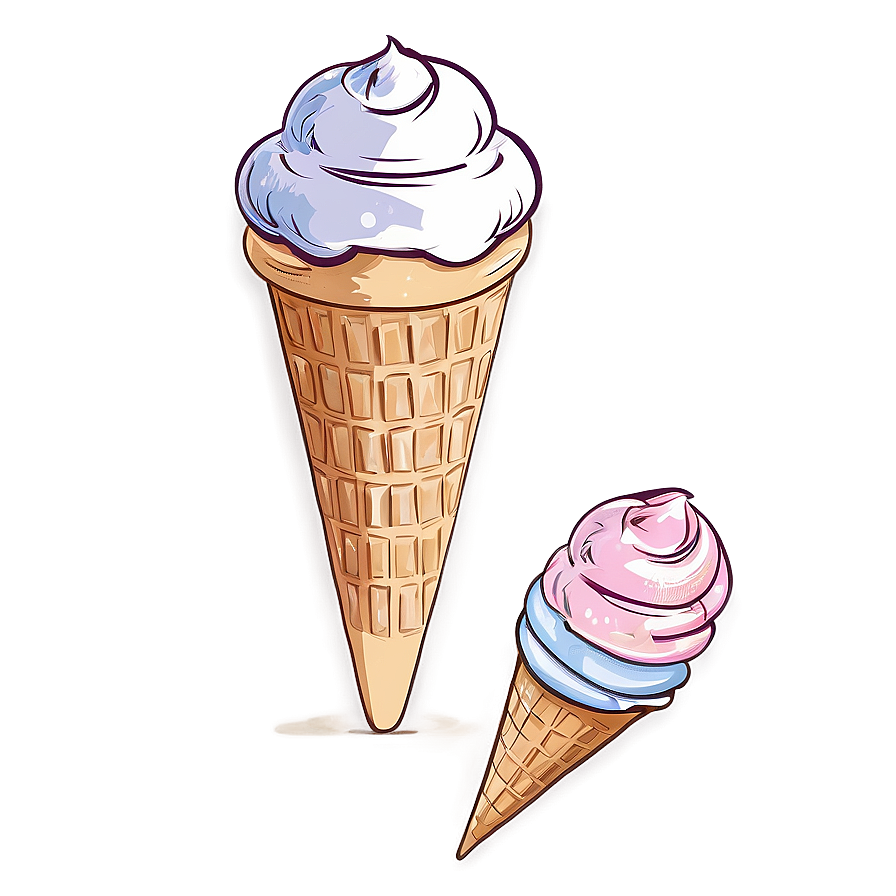 Ice Cream Cone Sketch Png Ldt