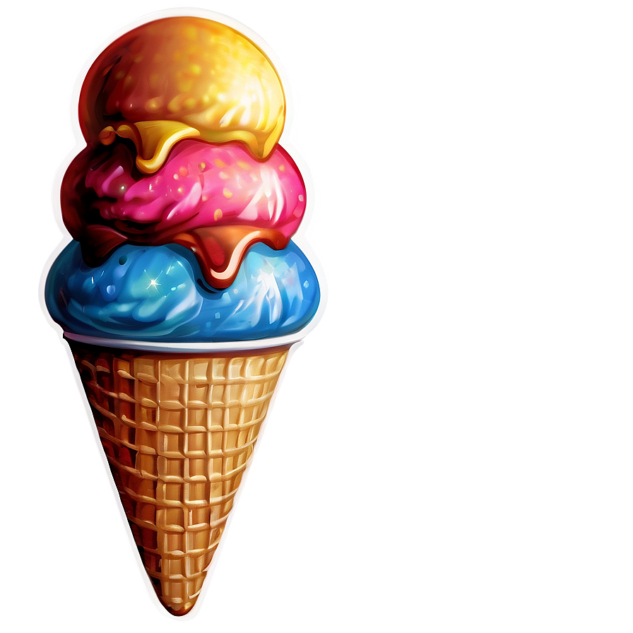 Ice Cream Cone Sticker Png Rhk