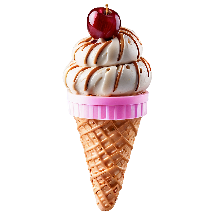 Ice Cream Cone With Cherry Png Ngj86