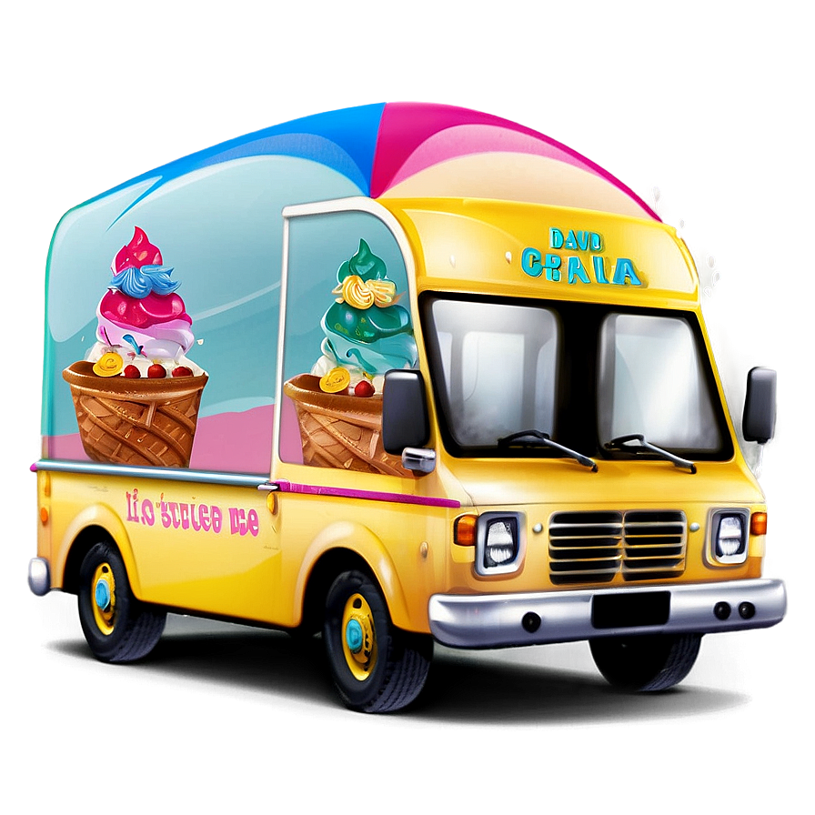 Ice Cream Delivery Truck Png 06202024